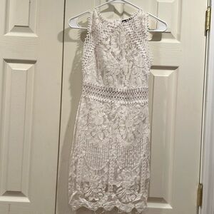 SHEIN scalloped hem lace dress - XS